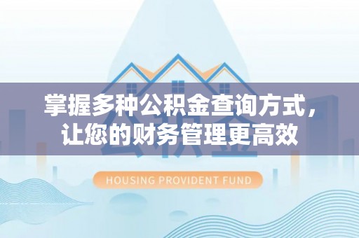左贡掌握多种公积金查询方式，让您的财务管理更高效