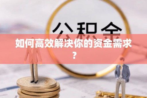 左贡如何高效解决你的资金需求？